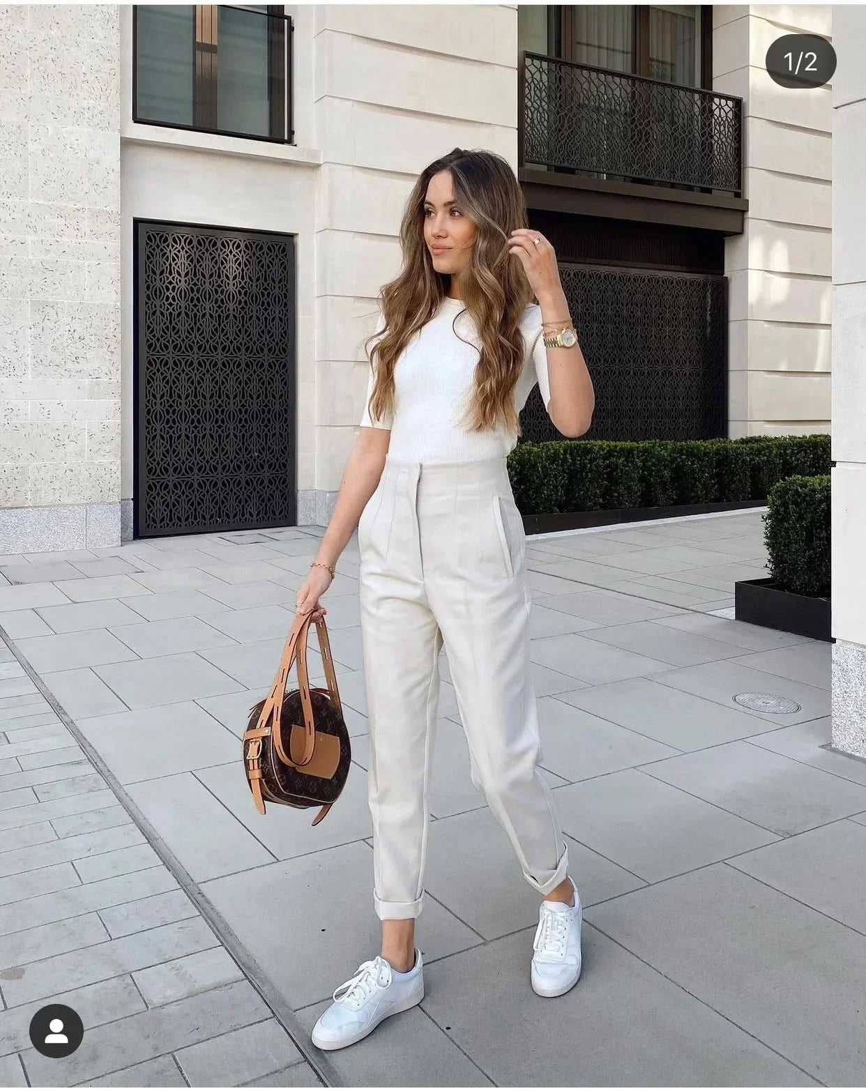 High-Waist Casual Office Pants